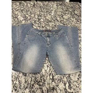 OTB ONE TUFF BABE VTG 90'S STRETCH LOW RISE JEANS BOHO HIPPIE SZ 11/12 28x31